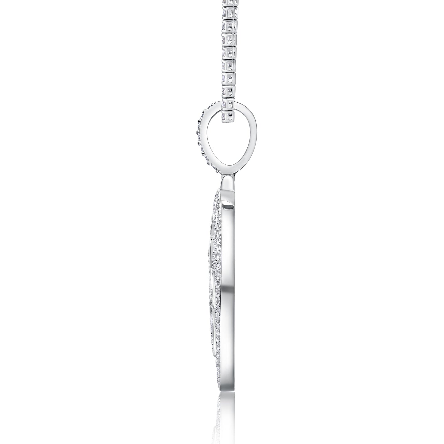 Silver Snow Star Crown - A Fashionable And Trendy Necklace Pendant Set With Top-quality Moissanite S925 And Platinum Plating. It Can Be Tested With A Diamond Pen