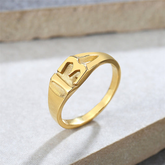 Vintage-style Titanium Ring For Men