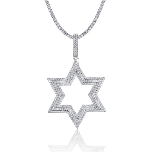 Shining Starlight - A Fashionable And Trendy Necklace Pendant Set With Top-quality Moissanite S925 Silver And Platinum Plating Can Be Tested With A Diamond Pen