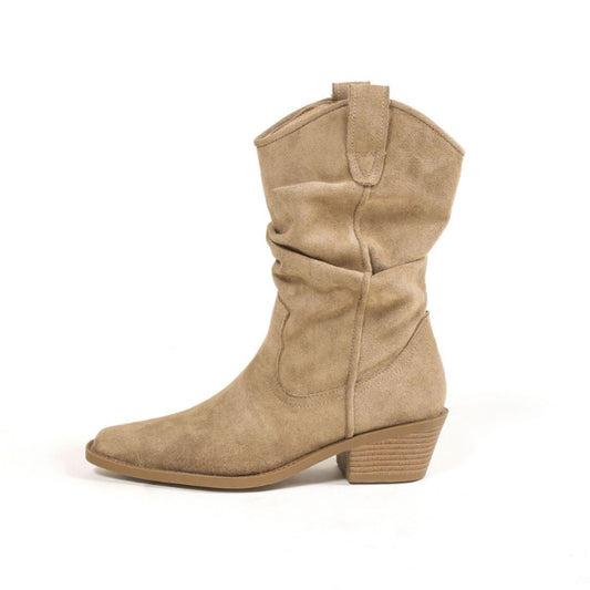 Women's Vintage Chunky Heeled Ankle Boots