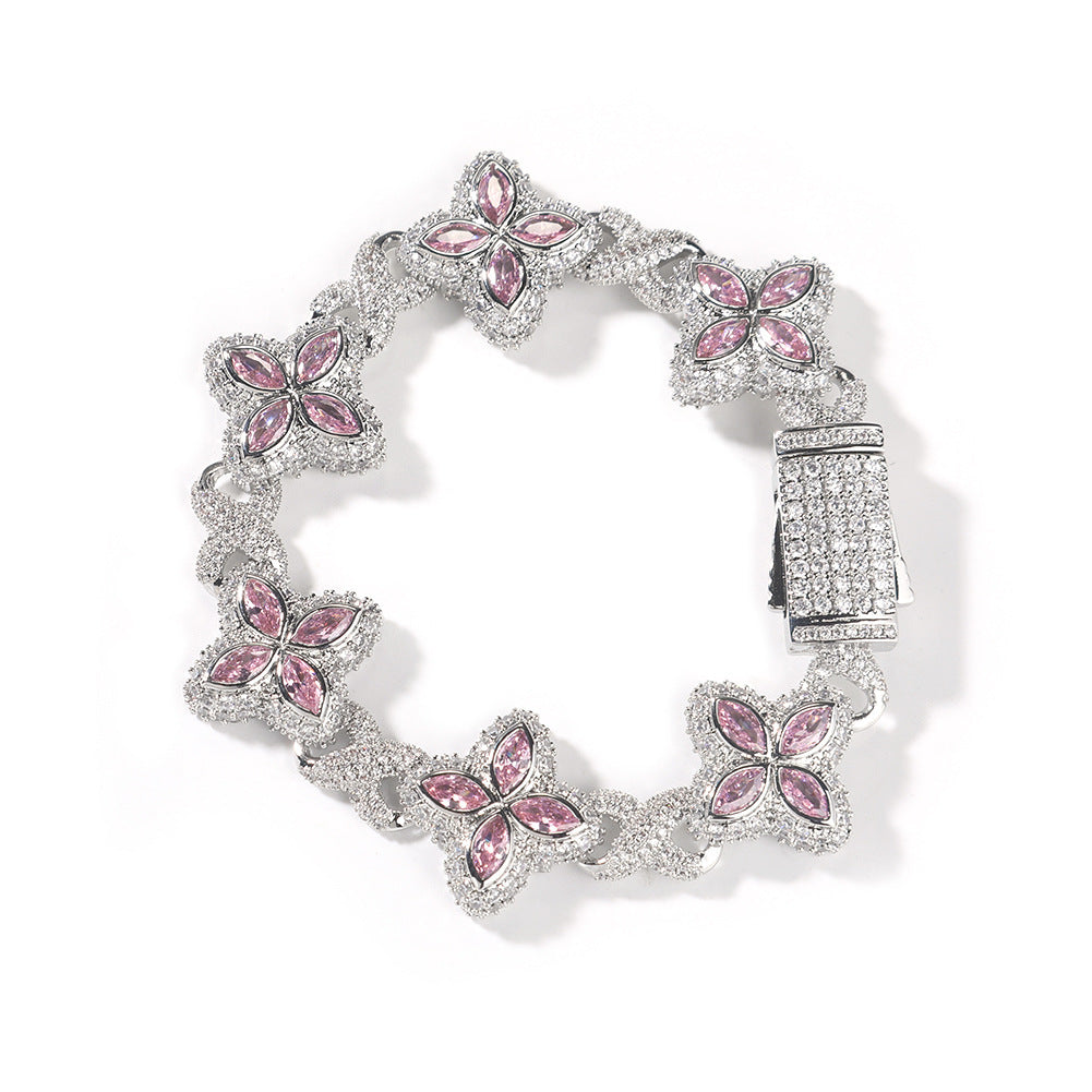 Spring-clasp Zircon Colorful Bracelet Jewelry
