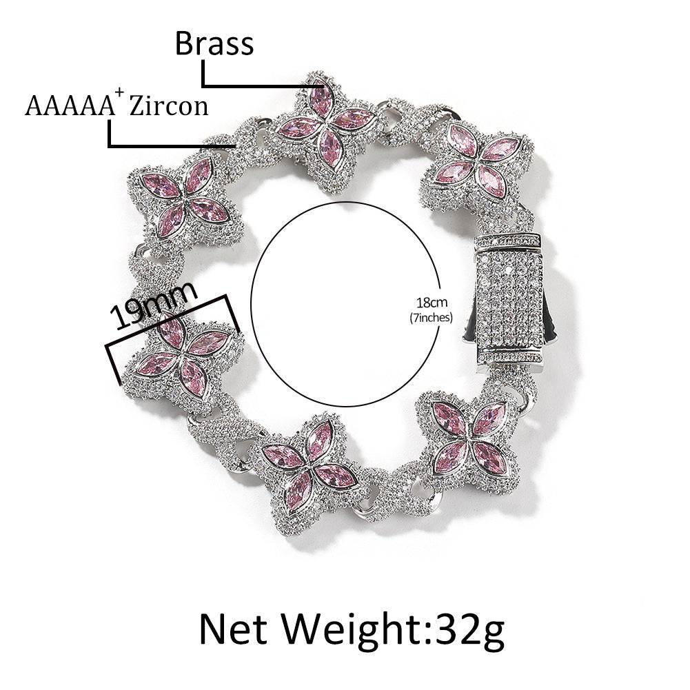 Spring-clasp Zircon Colorful Bracelet Jewelry