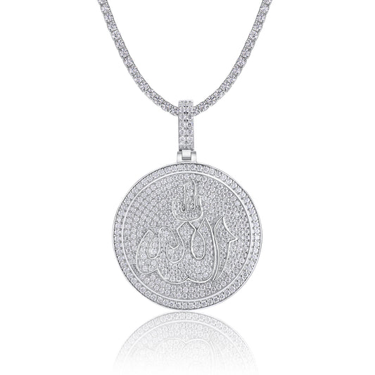 Silver Snow Star Crown - A Fashionable And Trendy Necklace Pendant Set With Top-quality Moissanite S925 And Platinum Plating. It Can Be Tested With A Diamond Pen