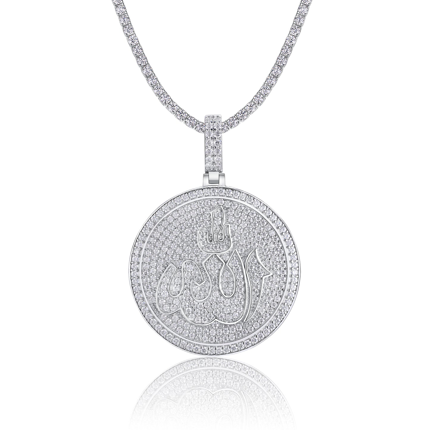 Silver Snow Star Crown - A Fashionable And Trendy Necklace Pendant Set With Top-quality Moissanite S925 And Platinum Plating. It Can Be Tested With A Diamond Pen