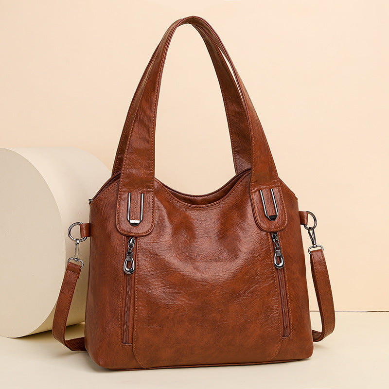Fashionable Women's Trendy Contrasting Color Underarm Shoulder Bag