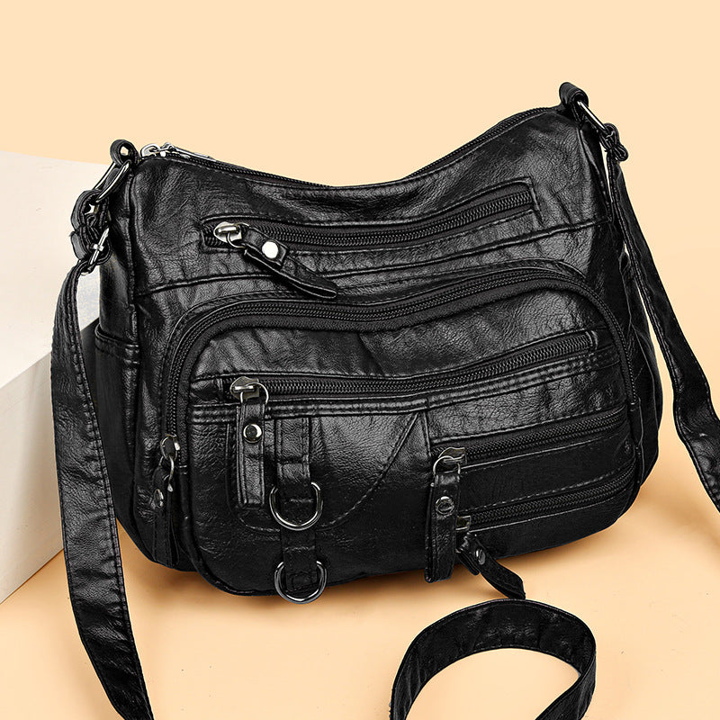 Summer New Arrival PU Fashionable Trendy Soft Washable Shoulder Bag