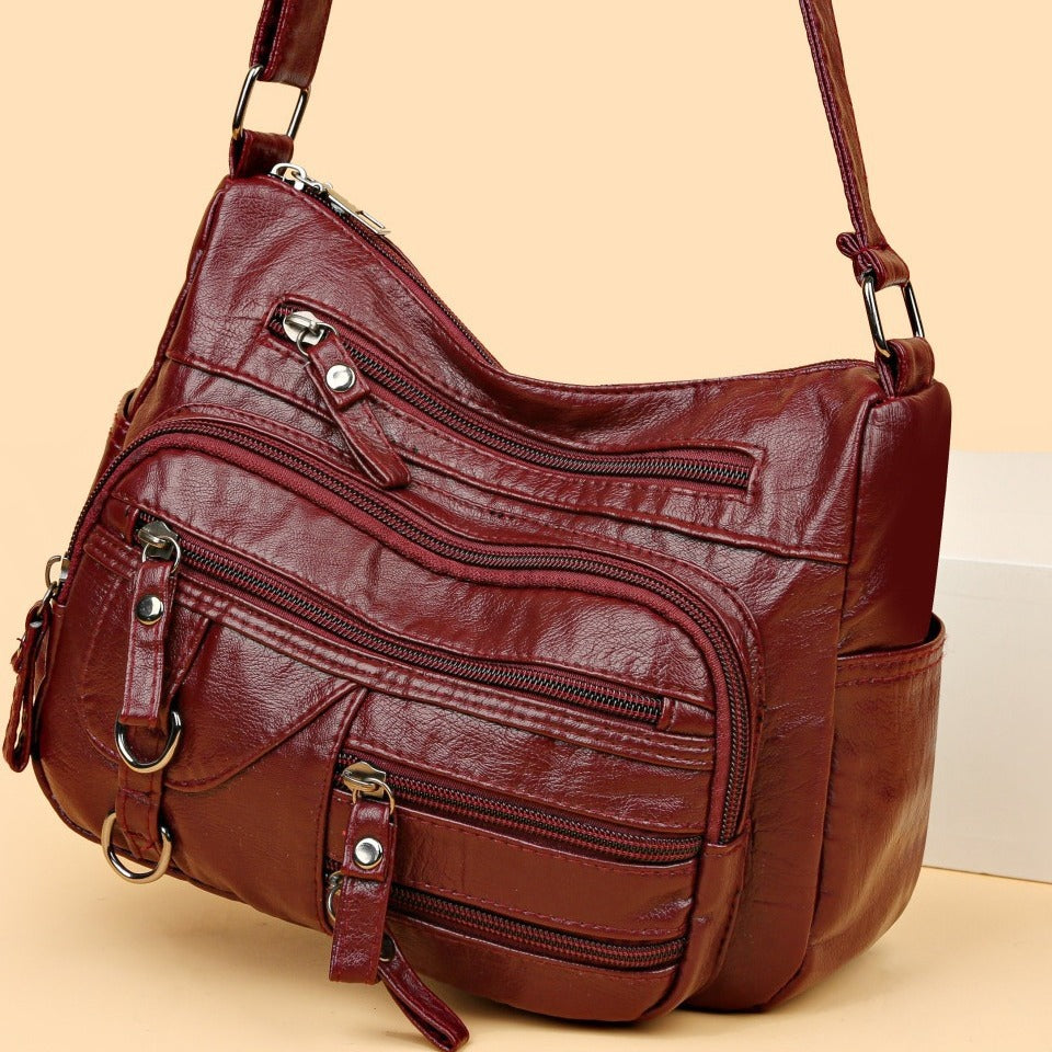 Summer New Arrival PU Fashionable Trendy Soft Washable Shoulder Bag