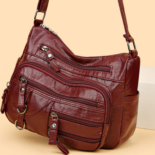 Summer New Arrival PU Fashionable Trendy Soft Washable Shoulder Bag